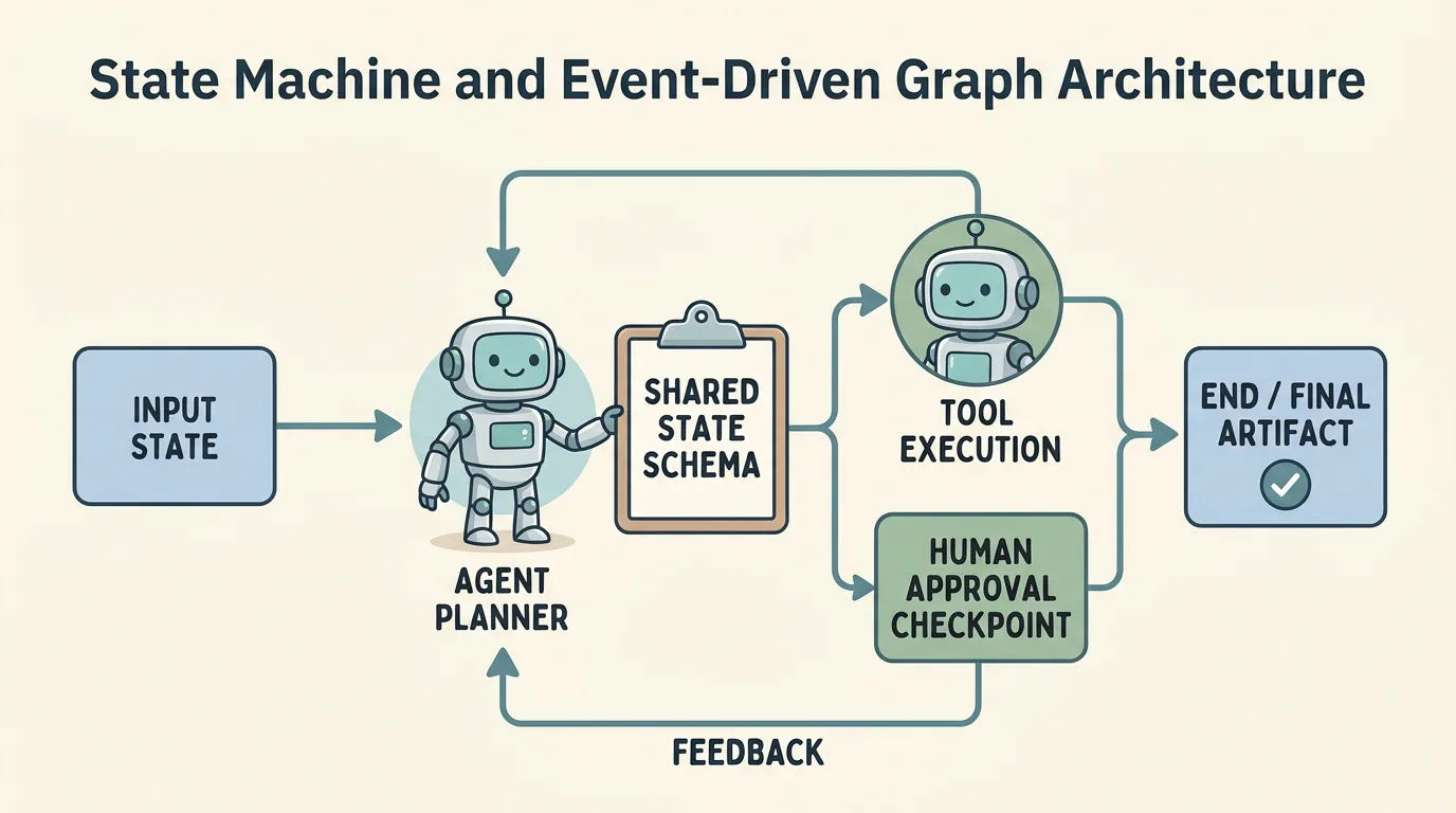 Figure 1: State Machine & Event-Driven Graph Architecture