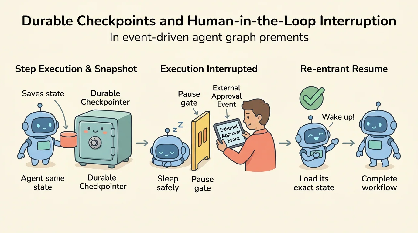 Figure 2: Durable Checkpoint & Interruption Lifecycle
