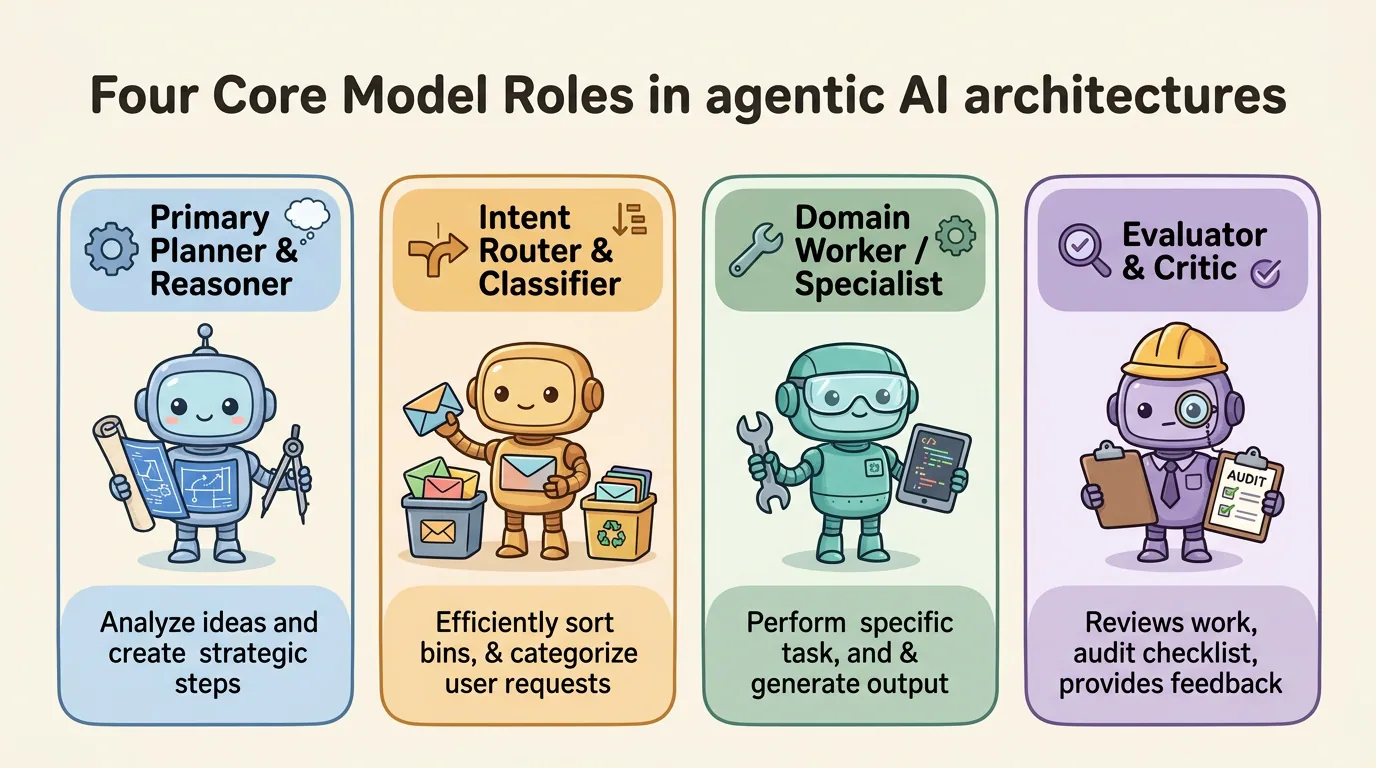Figure 1: Four Core Model Roles in Agent Systems