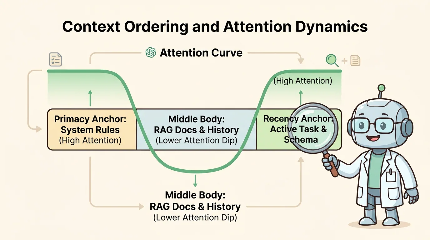 Figure 2: Context Ordering and Attention Dynamics